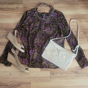 Vintage 70s 80s  Franck Olivier Designer Blouse S